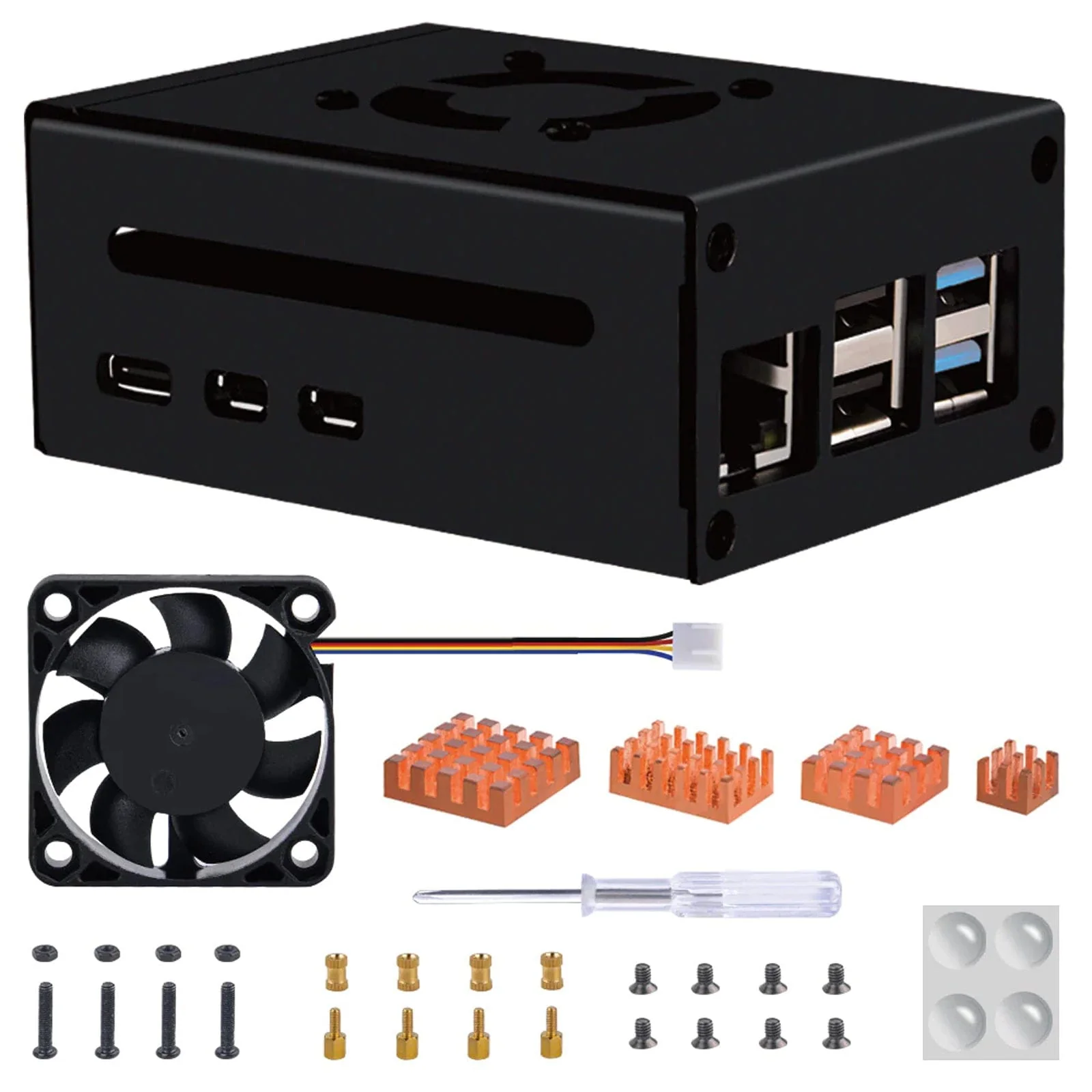 Metal Case with 40mm Cooling Fan for Raspberry Pi 5 - Image 3