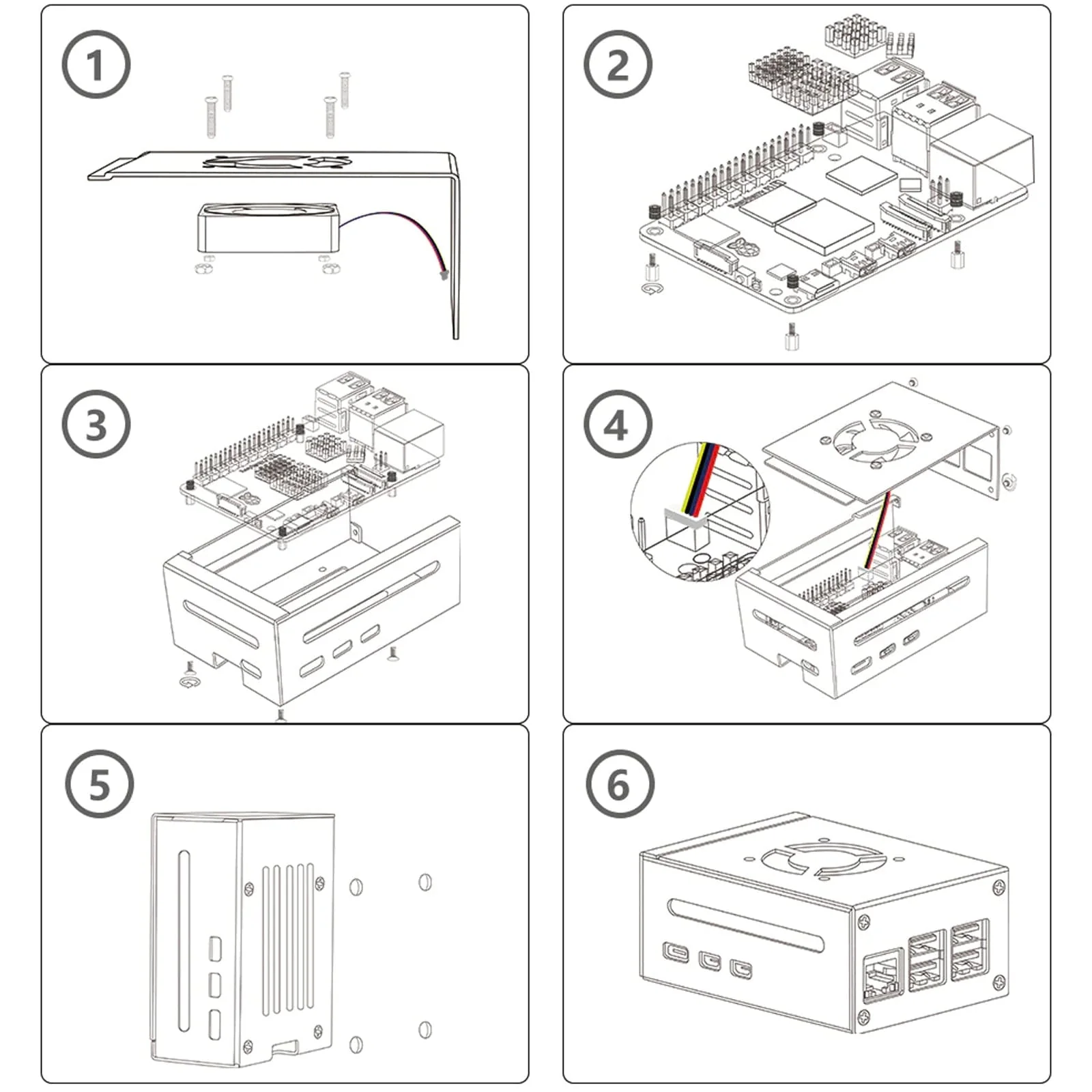 Metal Case with 40mm Cooling Fan for Raspberry Pi 5 - Image 6