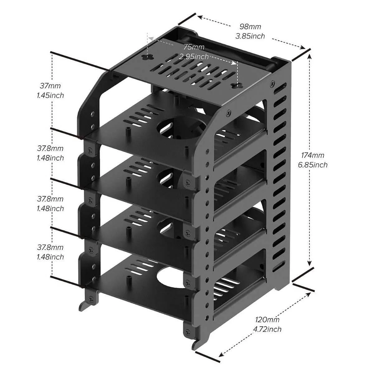 Metal Cluster Rack Case for Raspberry Pi [Discontinued] - Image 6