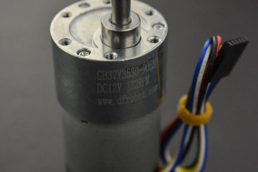 Metal DC Geared Motor w/Encoder - 12V 122RPM 38Kg.cm - Image 2