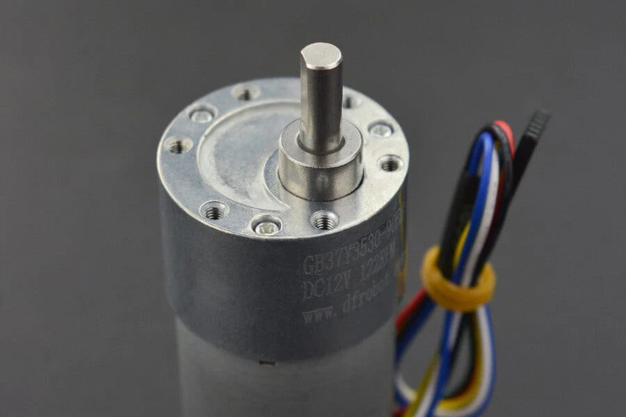 Metal DC Geared Motor w/Encoder - 12V 122RPM 38Kg.cm - Image 3