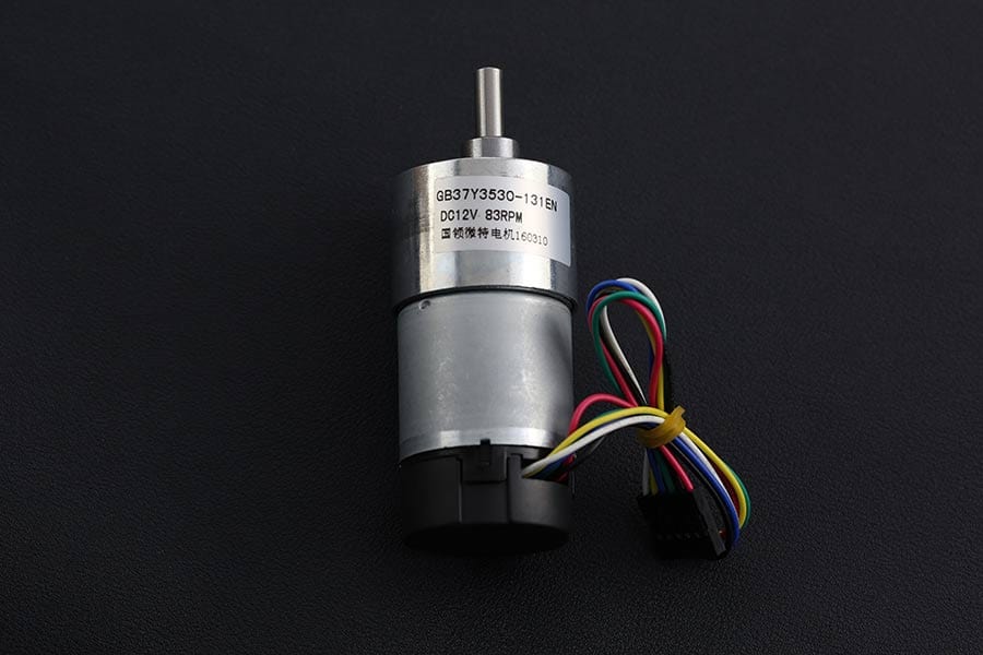 Metal DC Geared Motor w/Encoder - 12V 83RPM 45Kg.cm - Image 4