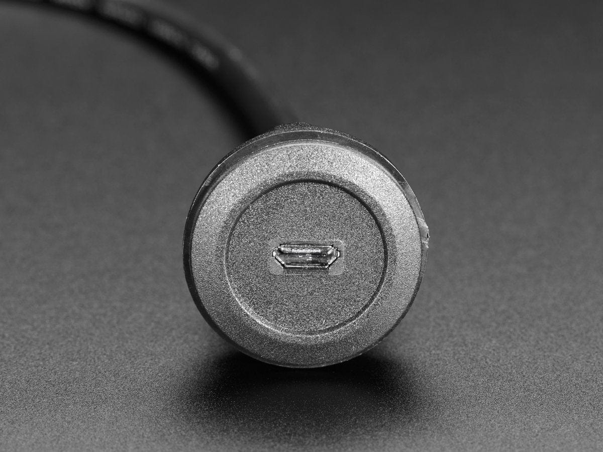 Micro B Round Panel Mount Extension Cable - 30cm - Image 2