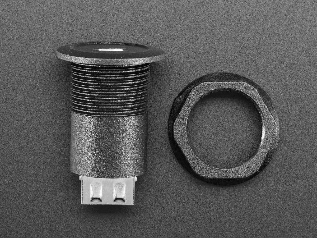 Micro USB B Jack to USB A Plug Round Panel Mount Adapter - Image 5