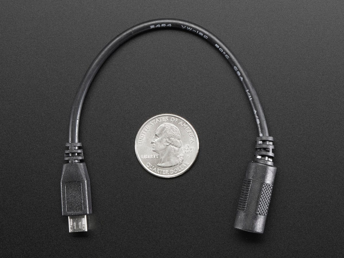 MicroUSB Plug to 5.5/2.1mm DC Barrel Jack Adapter - Image 4