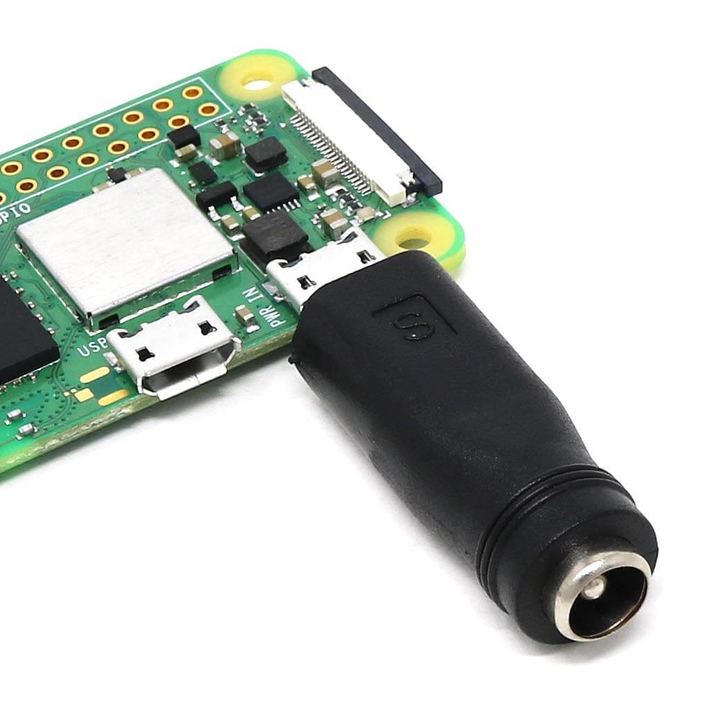 Straight Micro-USB to 2.1mm Barrel Jack Adapter - Image 2