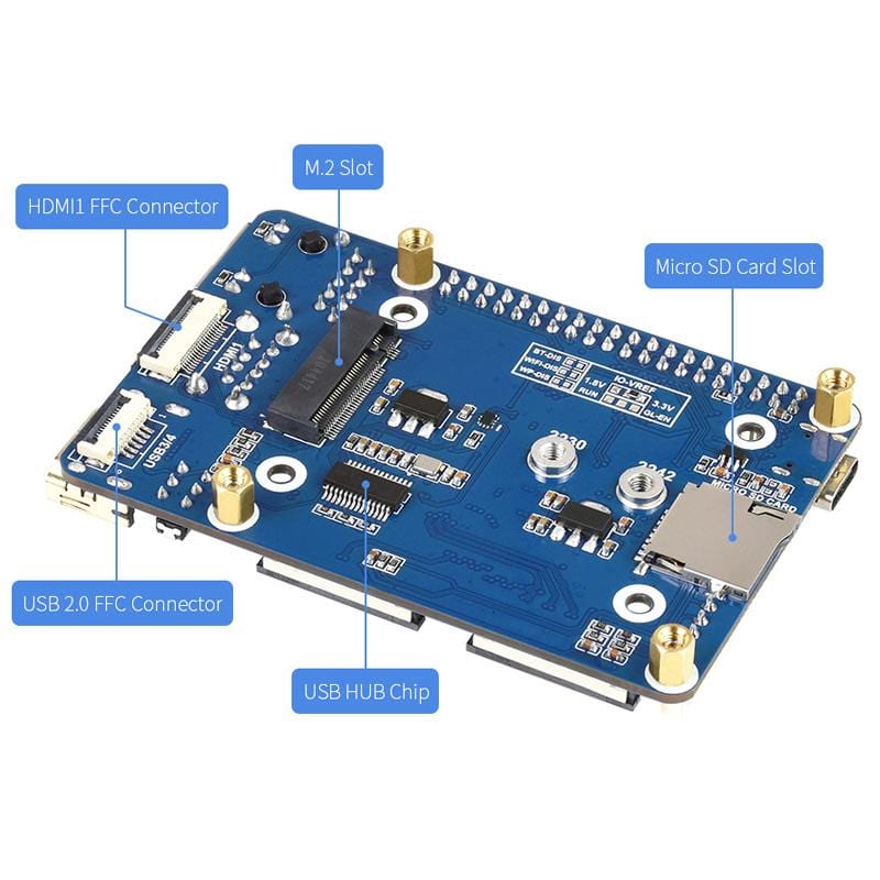 Mini Base Board (A) for Raspberry Pi Compute Module 4 - Image 3