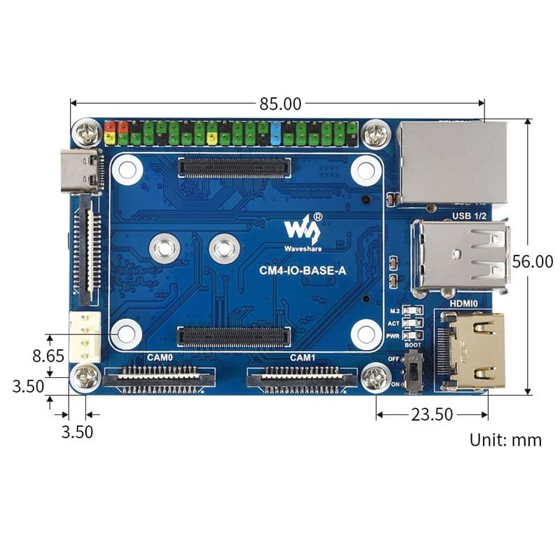 Mini Base Board (A) for Raspberry Pi Compute Module 4 - Image 8