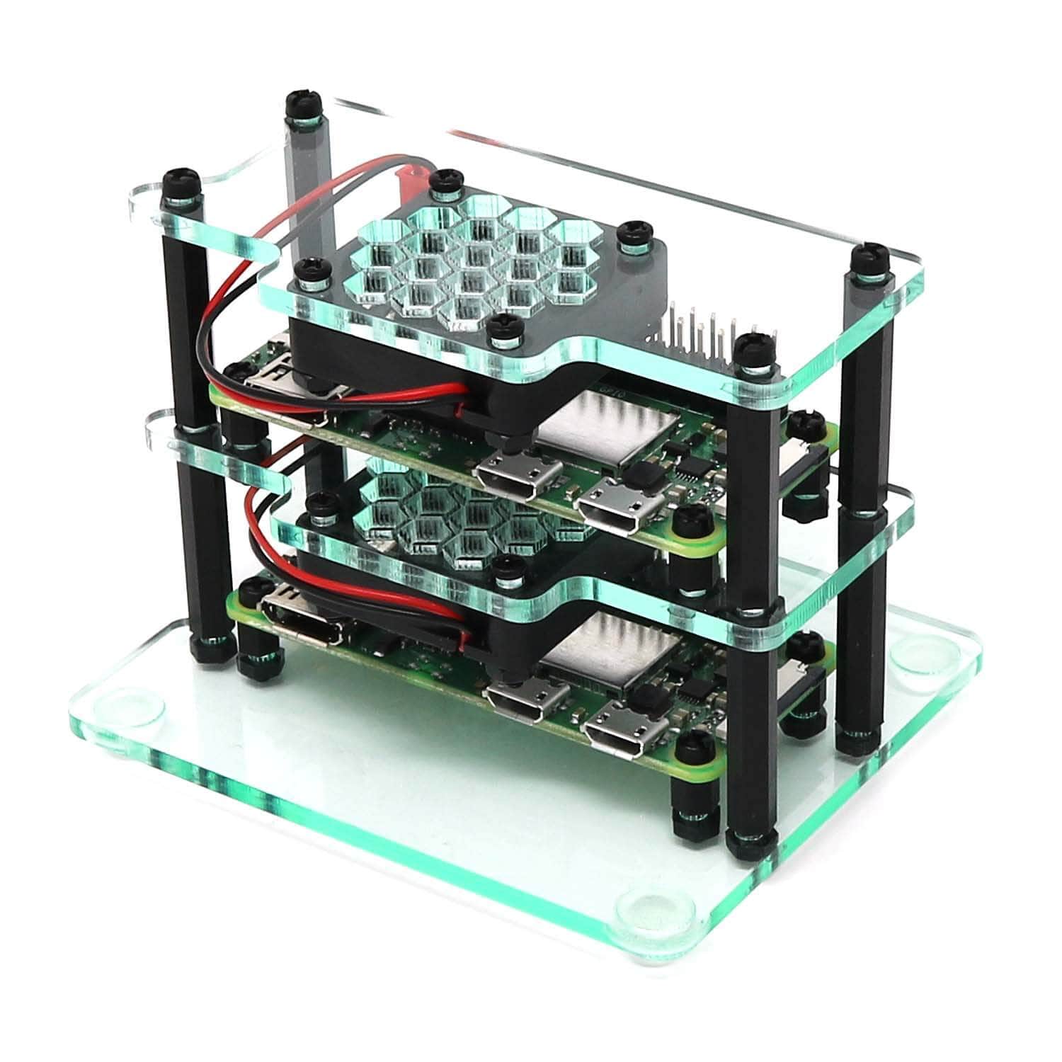 Mini Cluster Case for Raspberry Pi Zero 2 (with Fans) - Image 2