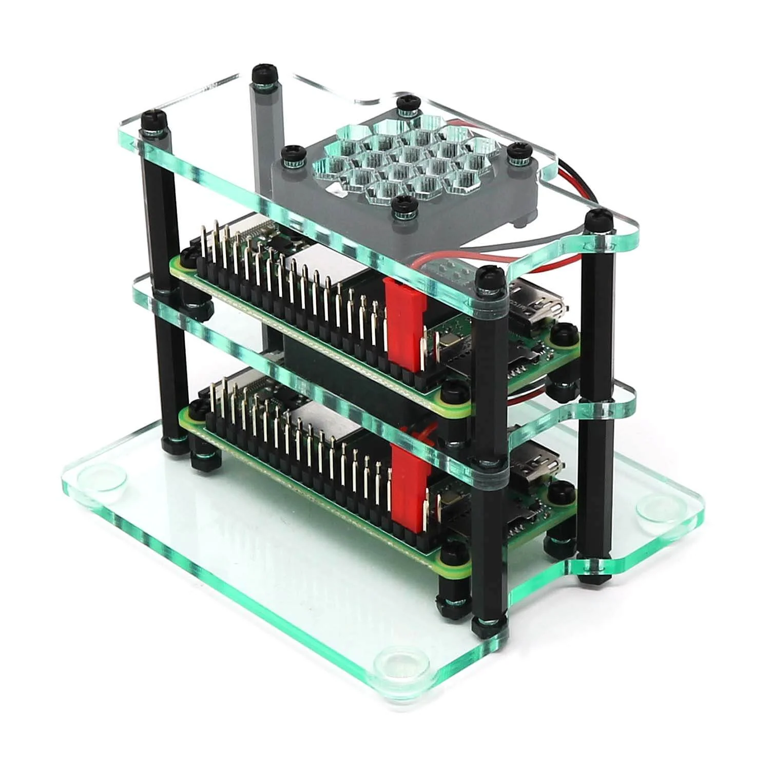 Mini Cluster Case for Raspberry Pi Zero 2 (with Fans) - Image 3