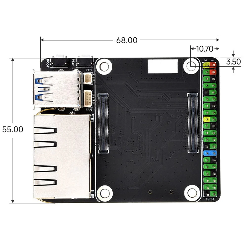 Mini Dual Gigabit Ethernet Base Board for CM5 - Image 6