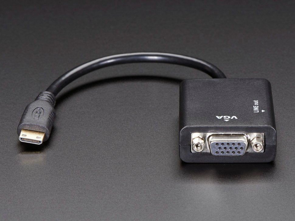Mini HDMI to VGA Video Adapter with 3.5mm Stereo Cable - Image 4