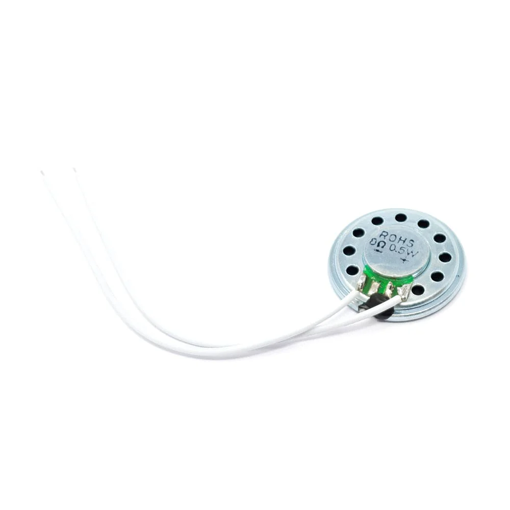 1" Mini metal Speaker with Wires - 8 Ohm 0.5W - Image 2