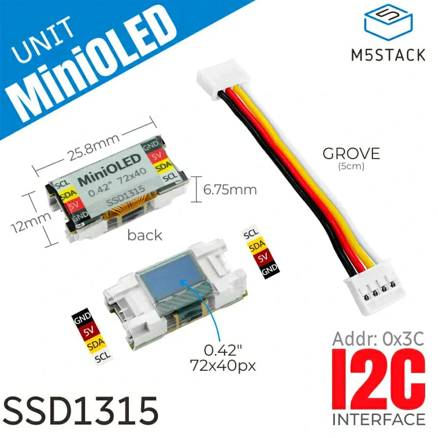 Mini OLED Unit 0.42" (72 x 40) - Image 2