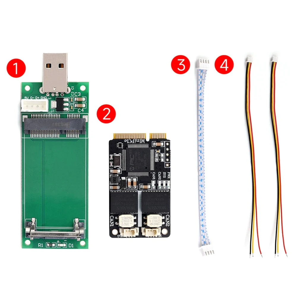 Mini PCIe 2-Channel CAN Card with USB Adapter - Image 8