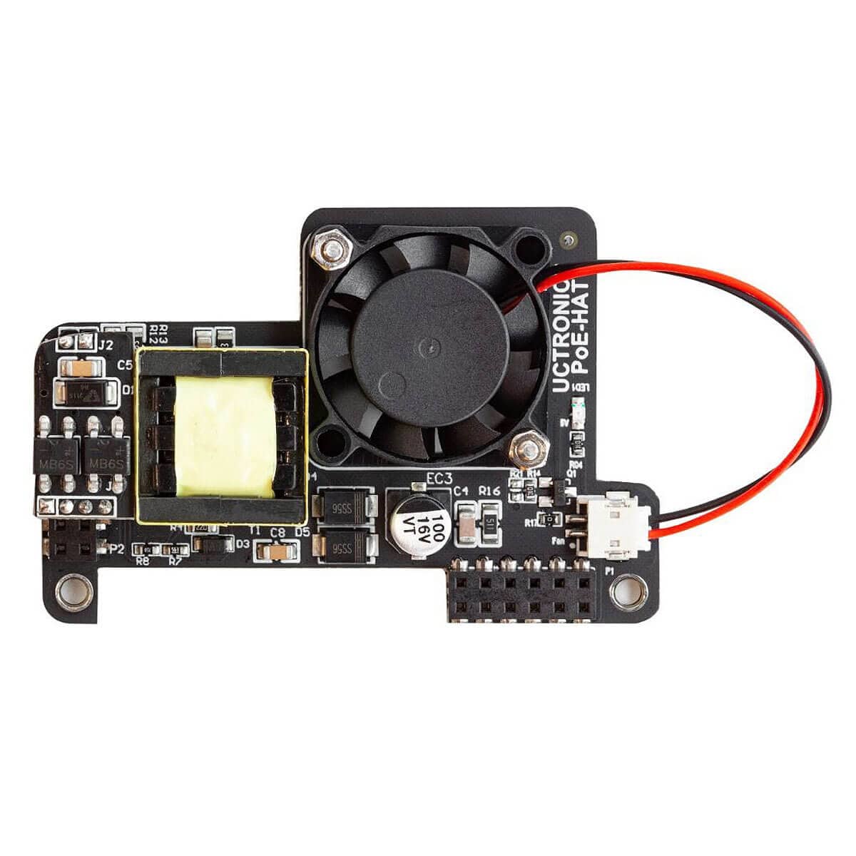 Mini Power over Ethernet (PoE) HAT for Raspberry Pi 4 - With Fan [discontinued] - Image 2