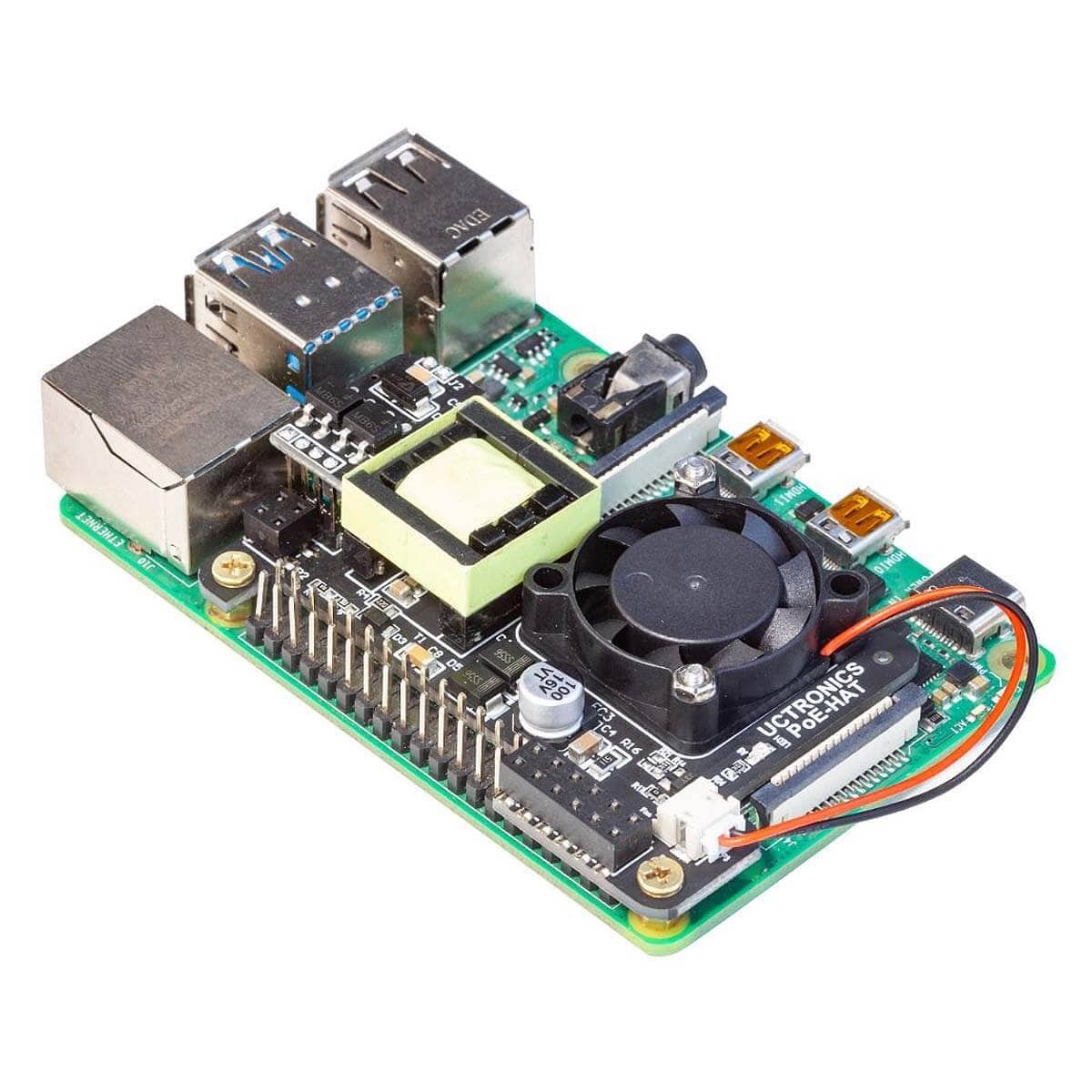 Mini Power over Ethernet (PoE) HAT for Raspberry Pi 4 - With Fan [discontinued] - Image 4