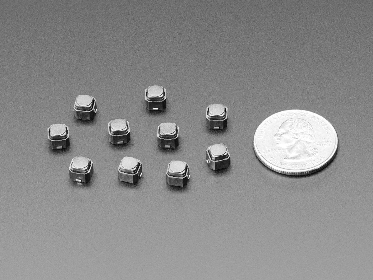 Mini Soft Touch Push-button Switches (6mm square) x 10 pack - Image 3