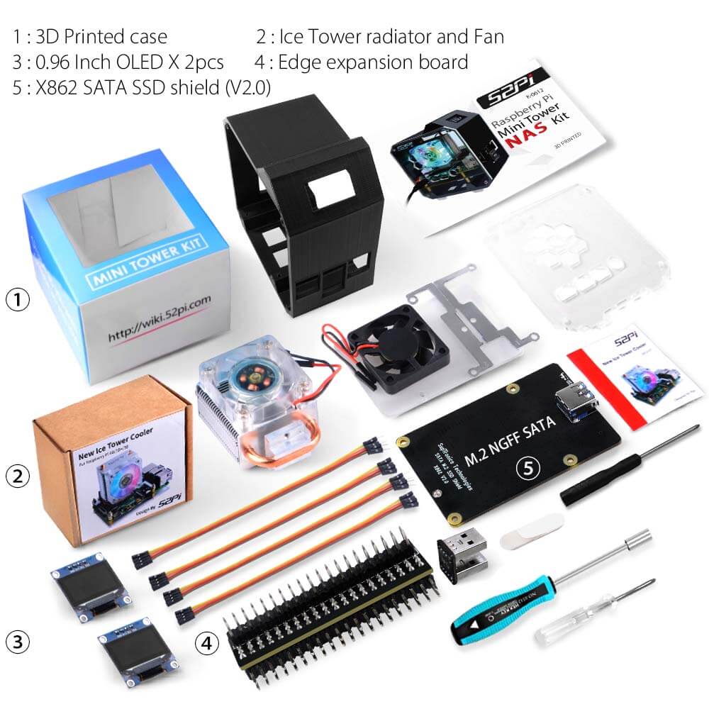 Mini Tower NAS Kit for Raspberry Pi 4 [Discontinued] - Image 2