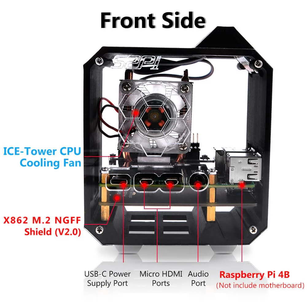 Mini Tower NAS Kit for Raspberry Pi 4 [Discontinued] - Image 3