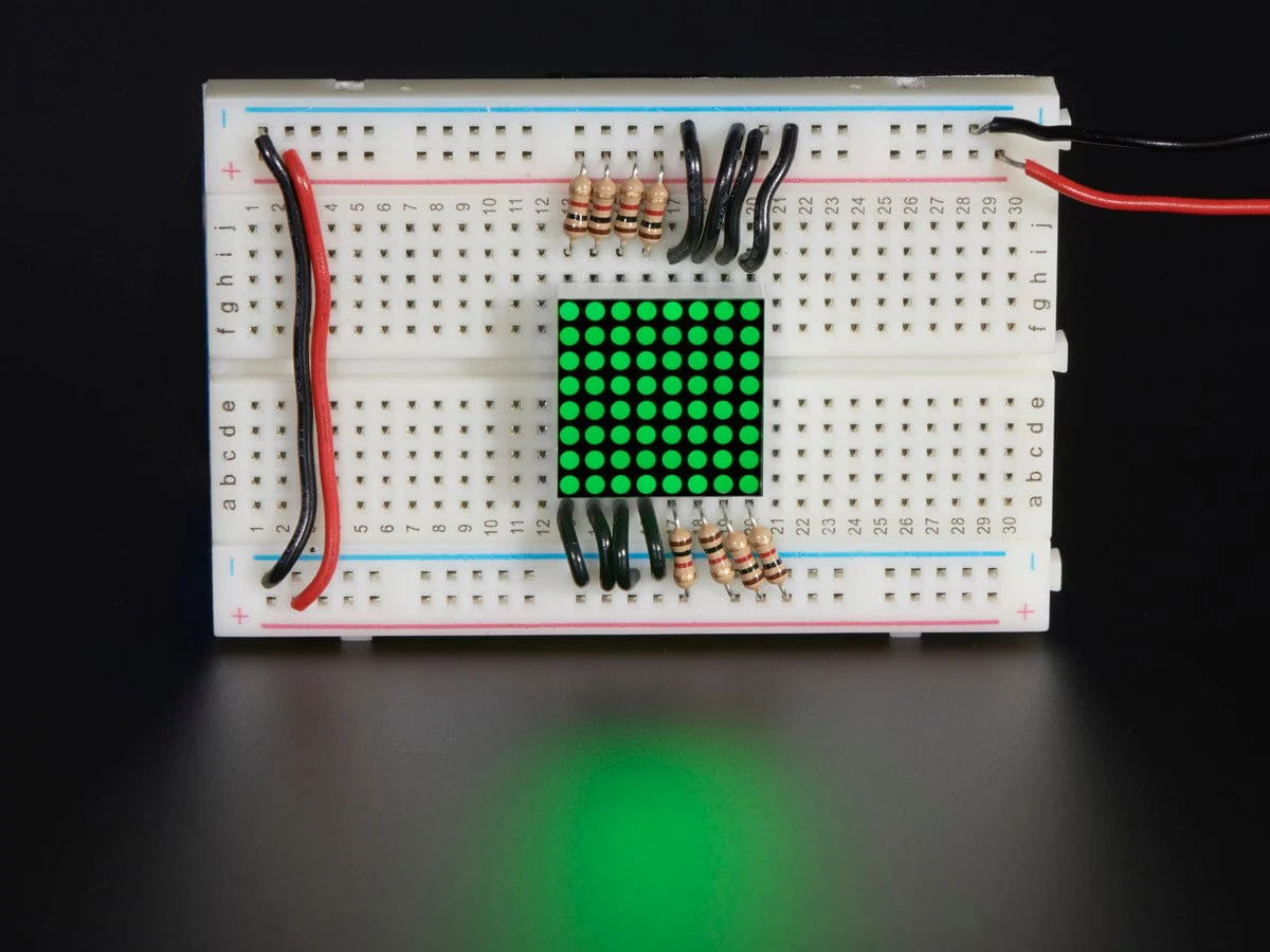 Miniature 0.8" 8x8 Pure Green LED Matrix (KWM-20882CPGB) [Discontinued] - Image 2