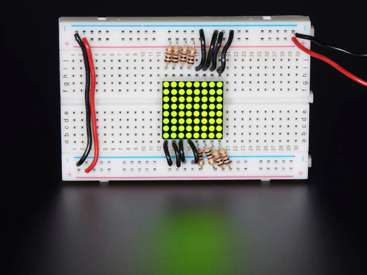Miniature 8x8 Yellow-Green LED Matrix - Image 2