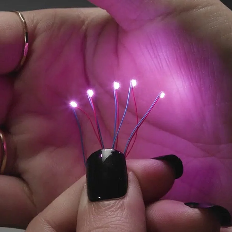 Miniature Wired Pink LEDs - 0805 SMT (5 pack)