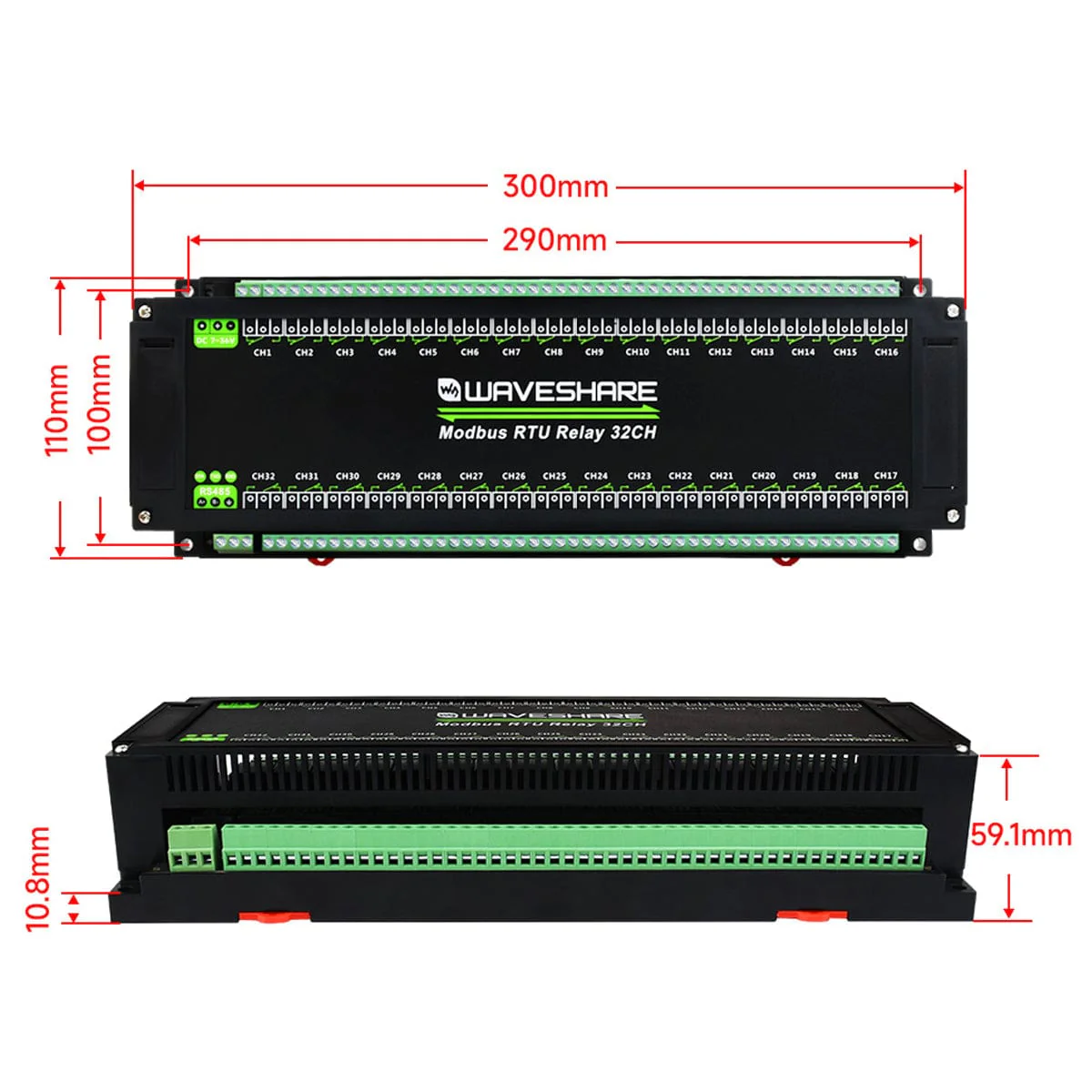 Modbus RTU 32-Channel Relay Module - Image 6