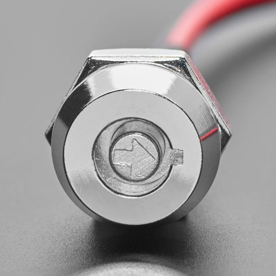 Momentary On/Off Round Key Lock Switch - 12mm Diameter - Image 2