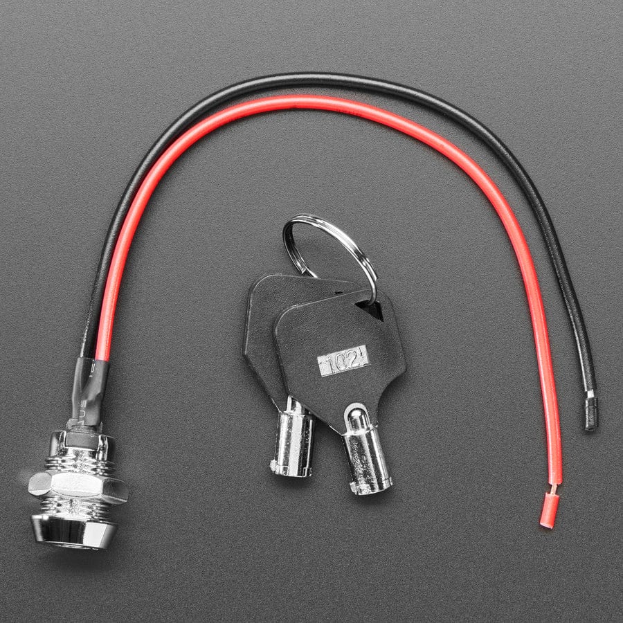 Momentary On/Off Round Key Lock Switch - 12mm Diameter - Image 3