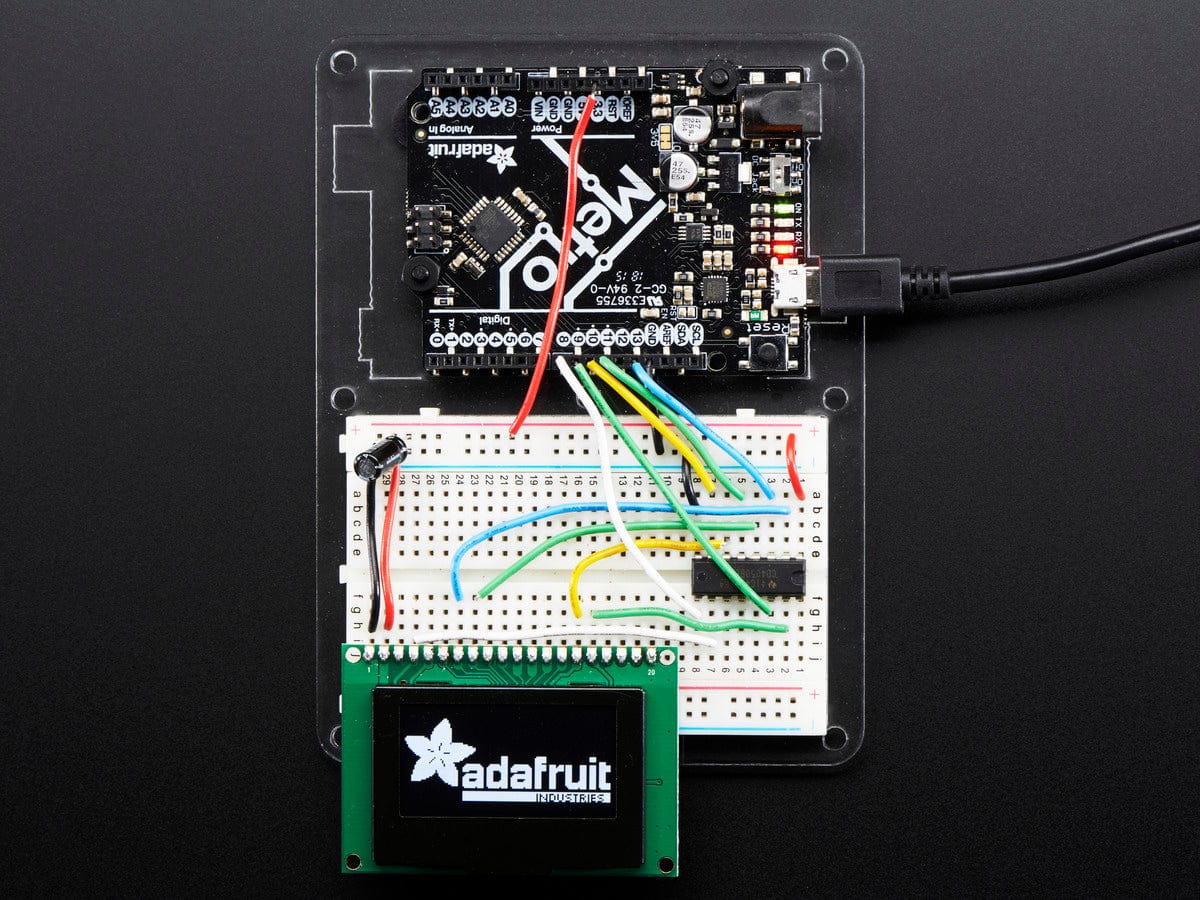 Monochrome 1.54" 128x64 OLED Graphic Display Module Kit [Discontinued] - Image 2