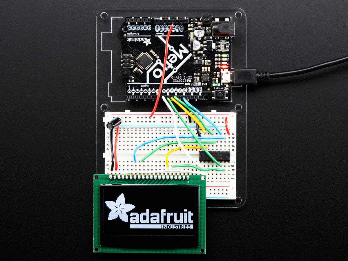 Monochrome 2.42" 128x64 OLED Graphic Display Module Kit - Image 2