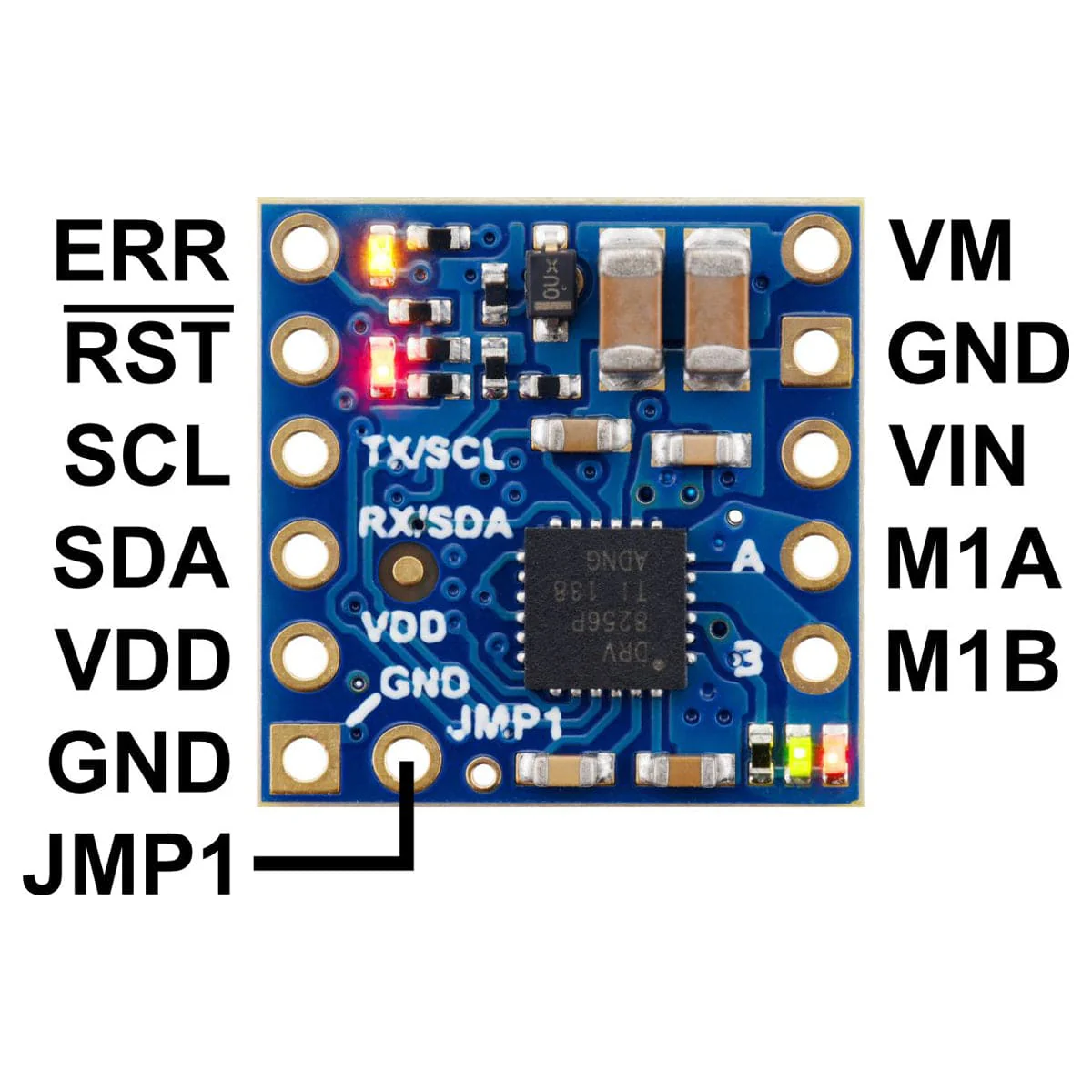 Motoron M1T256 Single I²C Motor Controller (Pins Pre-soldered) - Image 5