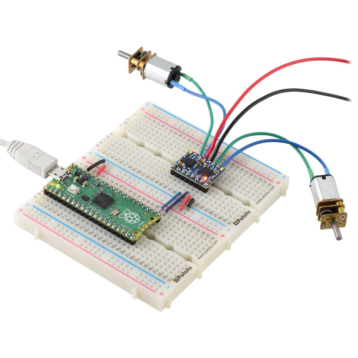 Motoron M2T256 Dual I²C Motor Controller (Pins Pre-soldered) - Image 4