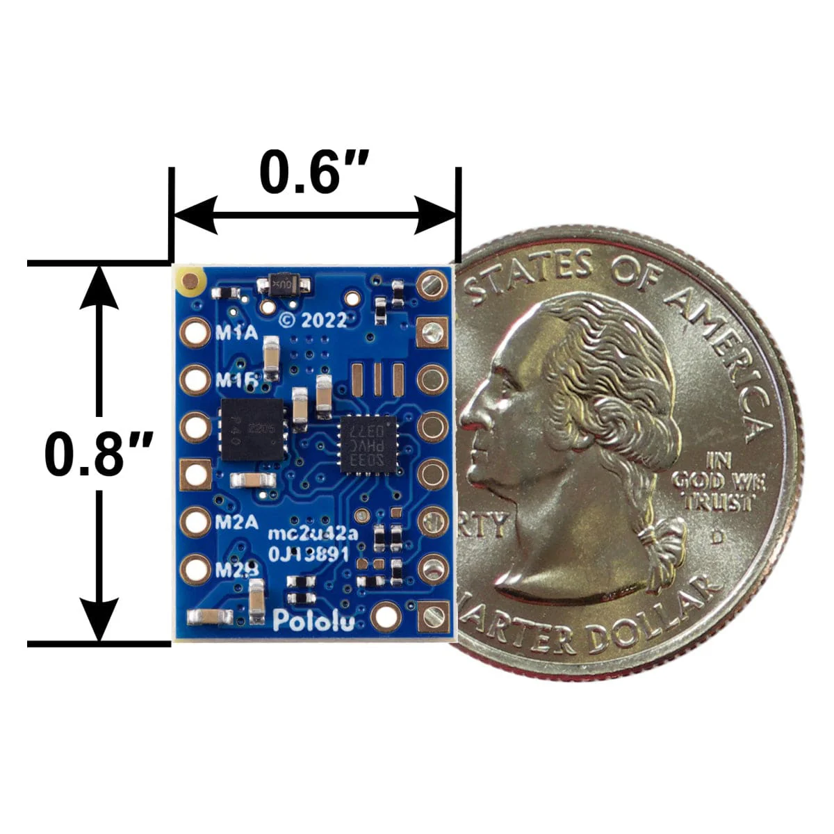 Motoron M2T256 Dual I²C Motor Controller (Pins Pre-soldered) - Image 6