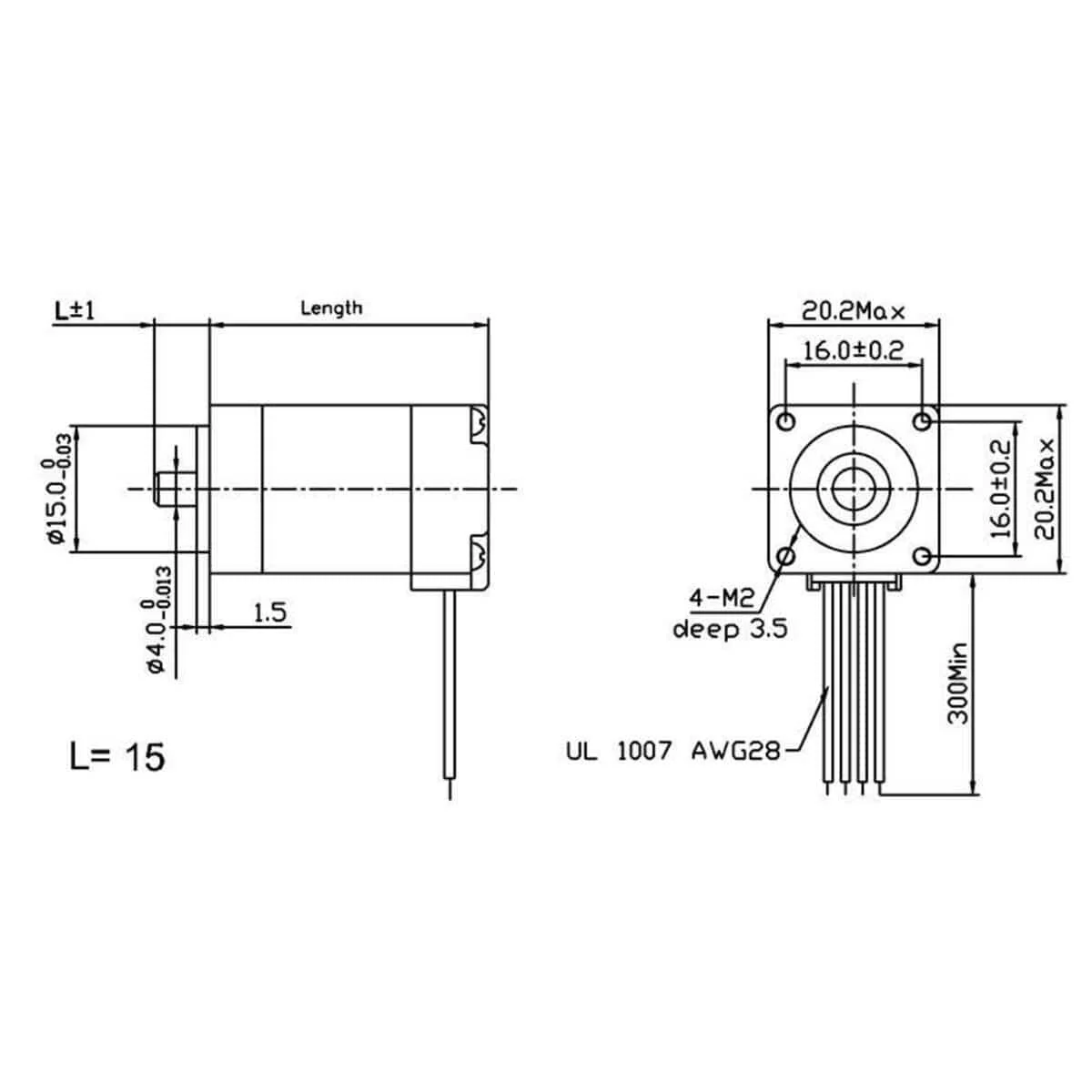 NEMA 8 Bipolar Stepper Motor: 200 Steps/Rev, 3.9V, 0.6 A/Phase - Image 4