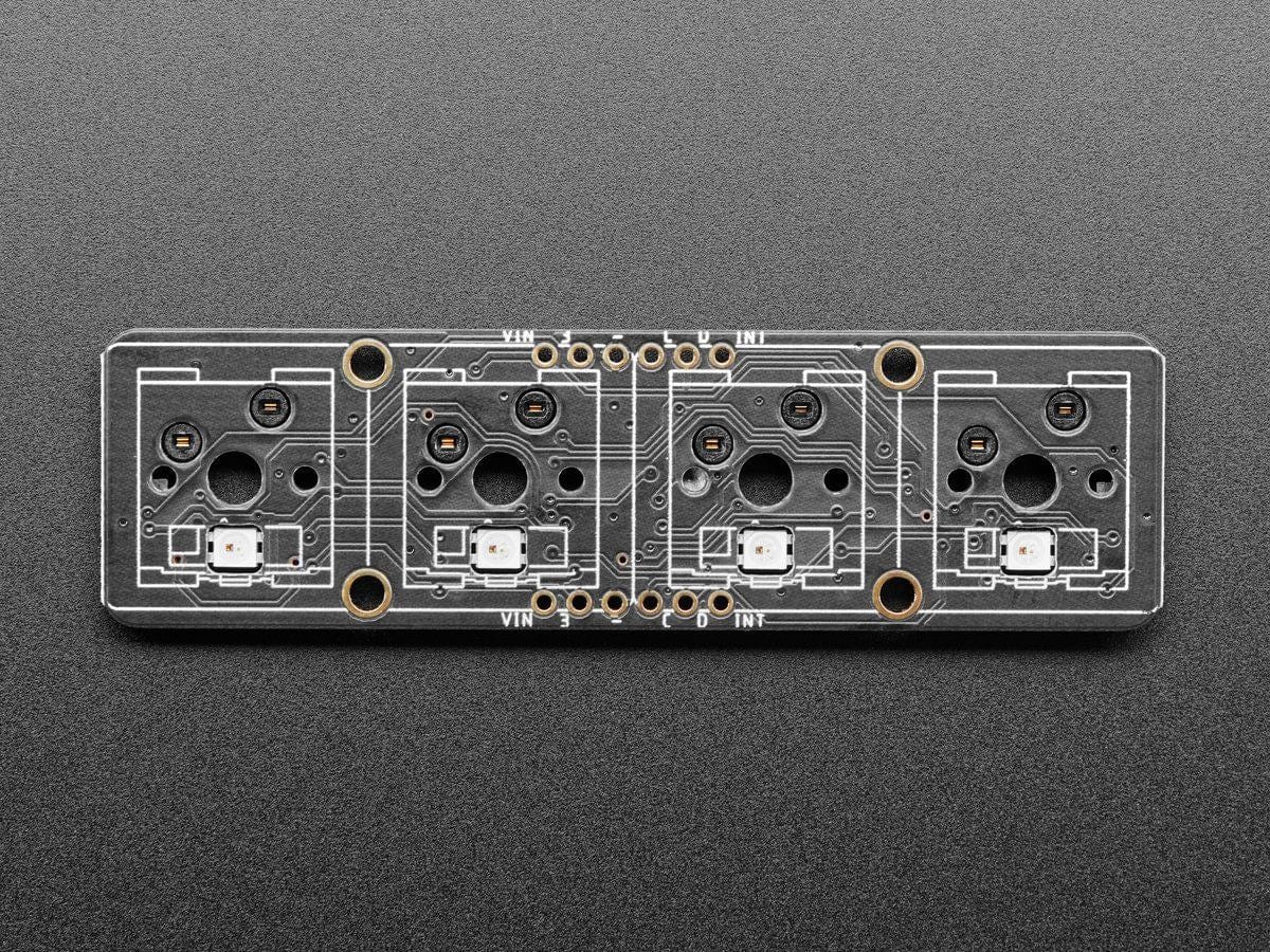 NeoKey 1x4 QT I2C - Four Mechanical Key Switches with NeoPixels - Image 3