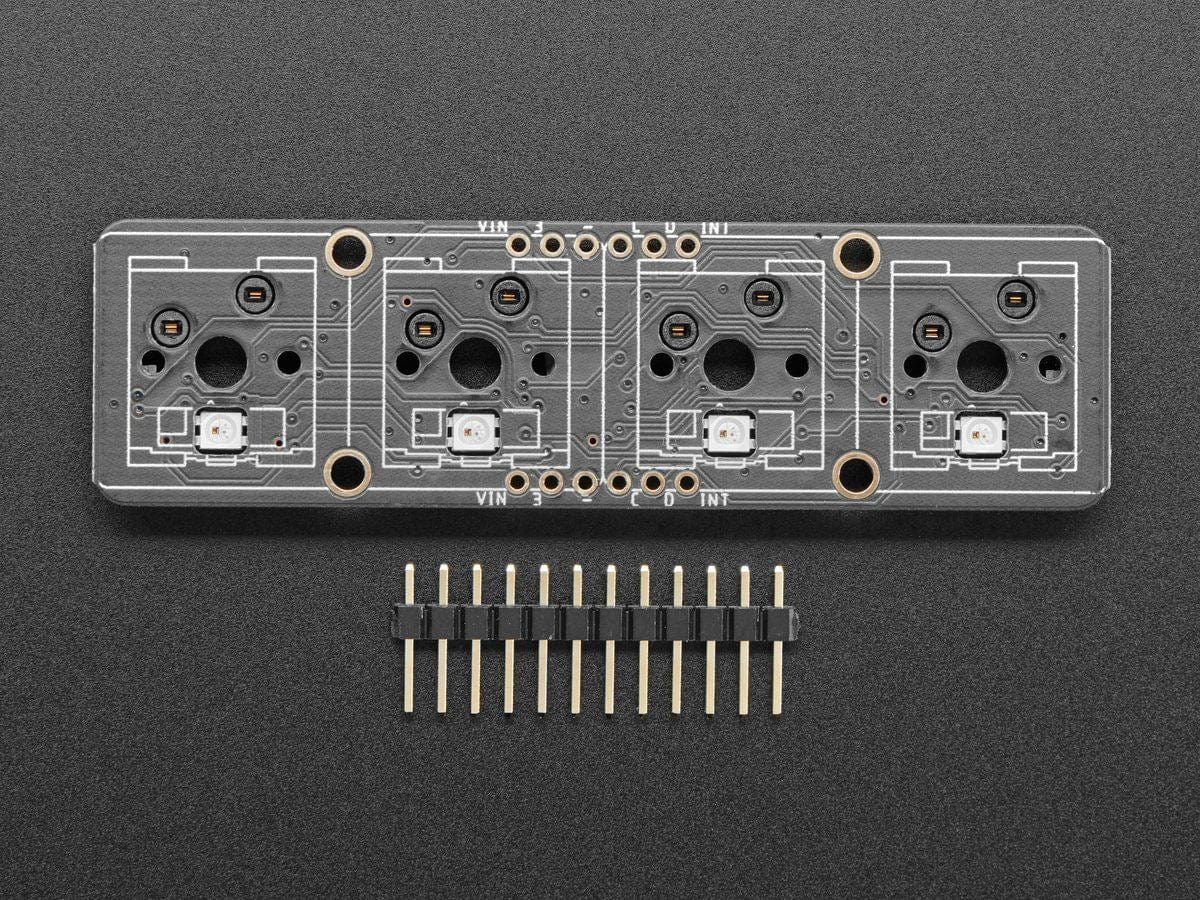 NeoKey 1x4 QT I2C - Four Mechanical Key Switches with NeoPixels - Image 4