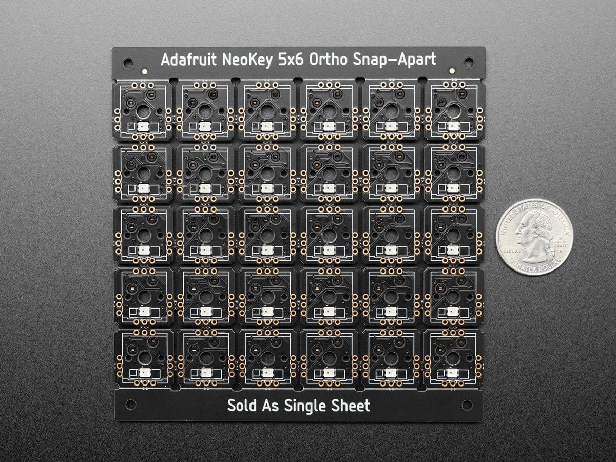 NeoKey 5x6 Ortho Snap-Apart Mechanical Key Switches w/ NeoPixel (For MX Compatible Switches) - Image 3