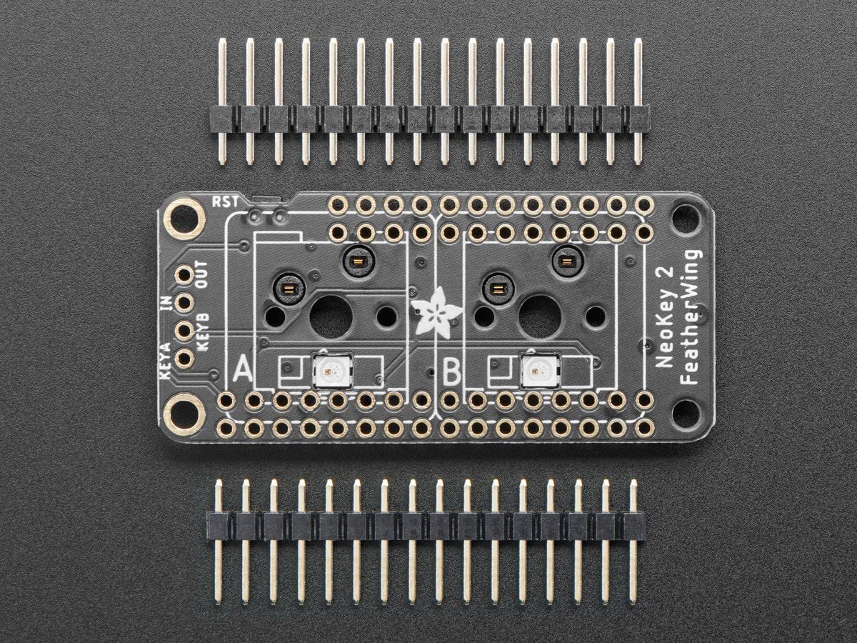 NeoKey FeatherWing - Two Mechanical Key Switches with NeoPixels - Image 2