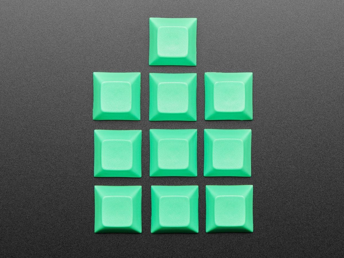 Neon Green DSA Keycaps for MX Compatible Switches - 10 pack - Image 3
