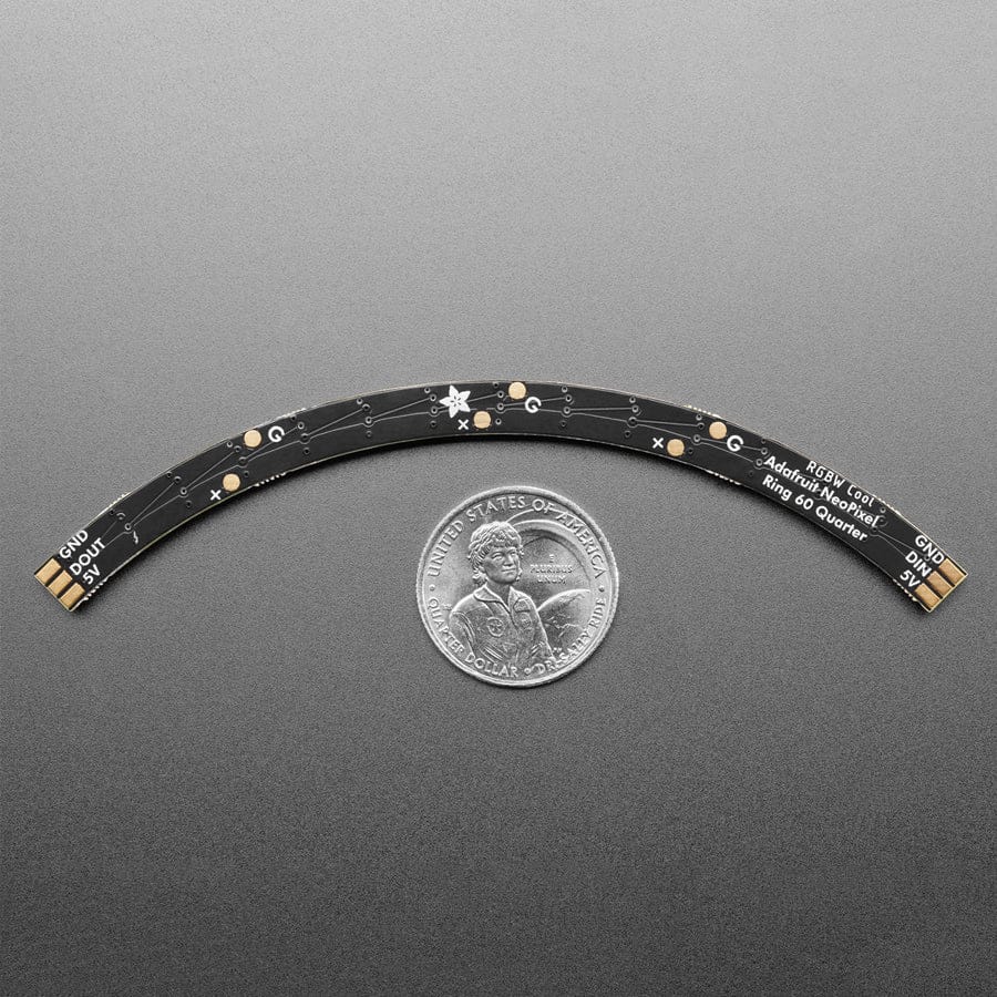 NeoPixel 1/4 60 Ring - 5050 RGBW LED w/ Integrated Drivers (Cool White - 6000K) - Image 5