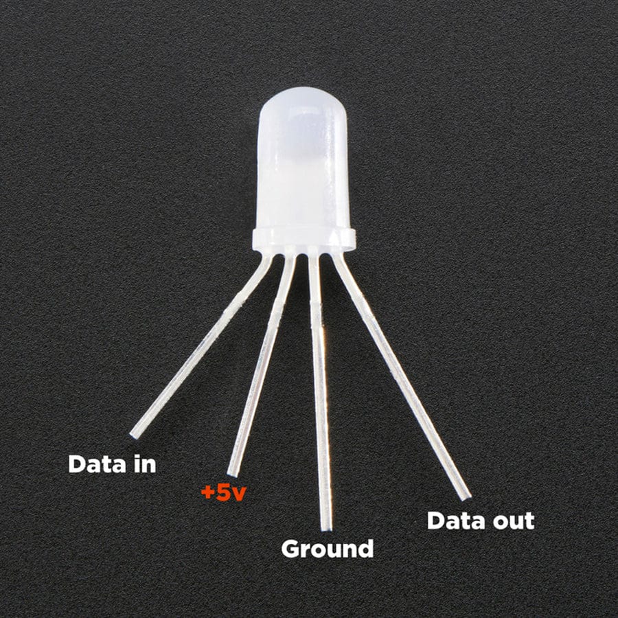 NeoPixel Diffused 5mm Through-Hole LED - 5 Pack - Image 5