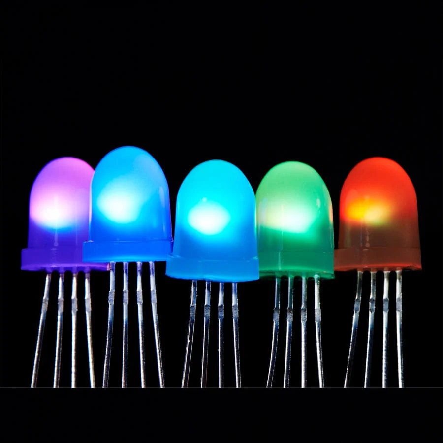 NeoPixel Diffused 8mm Through-Hole LED - 5 Pack - Image 2
