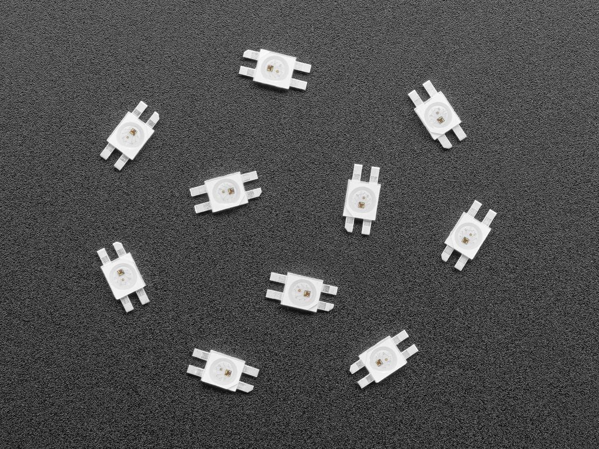 NeoPixel Reverse Mount RGB LEDs - 10 Pack of SK6812-E - Image 2