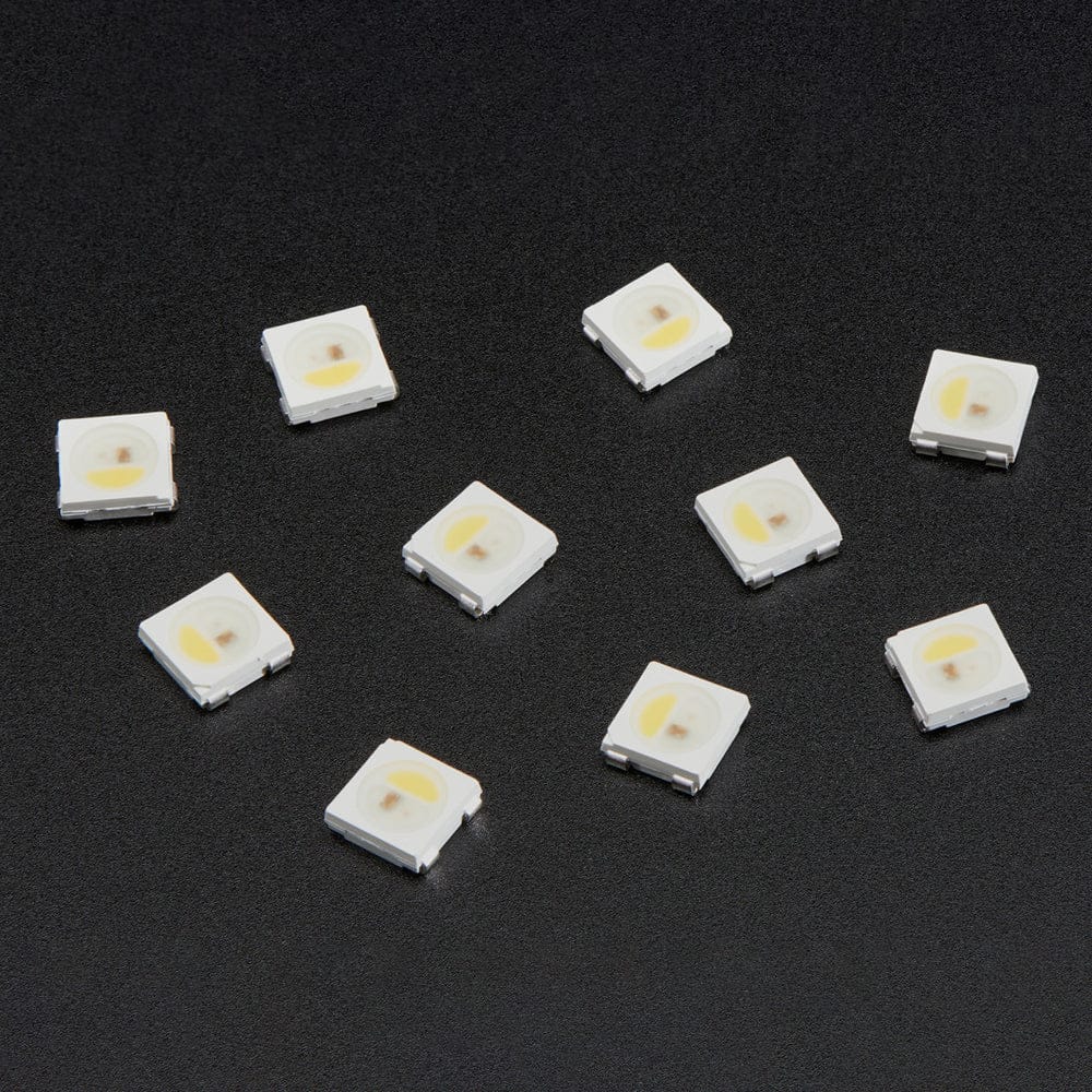 NeoPixel RGBW LEDs w/ Integrated Driver Chip - Natural White (~4500K - White Casing - 10 Pack) - Image 2