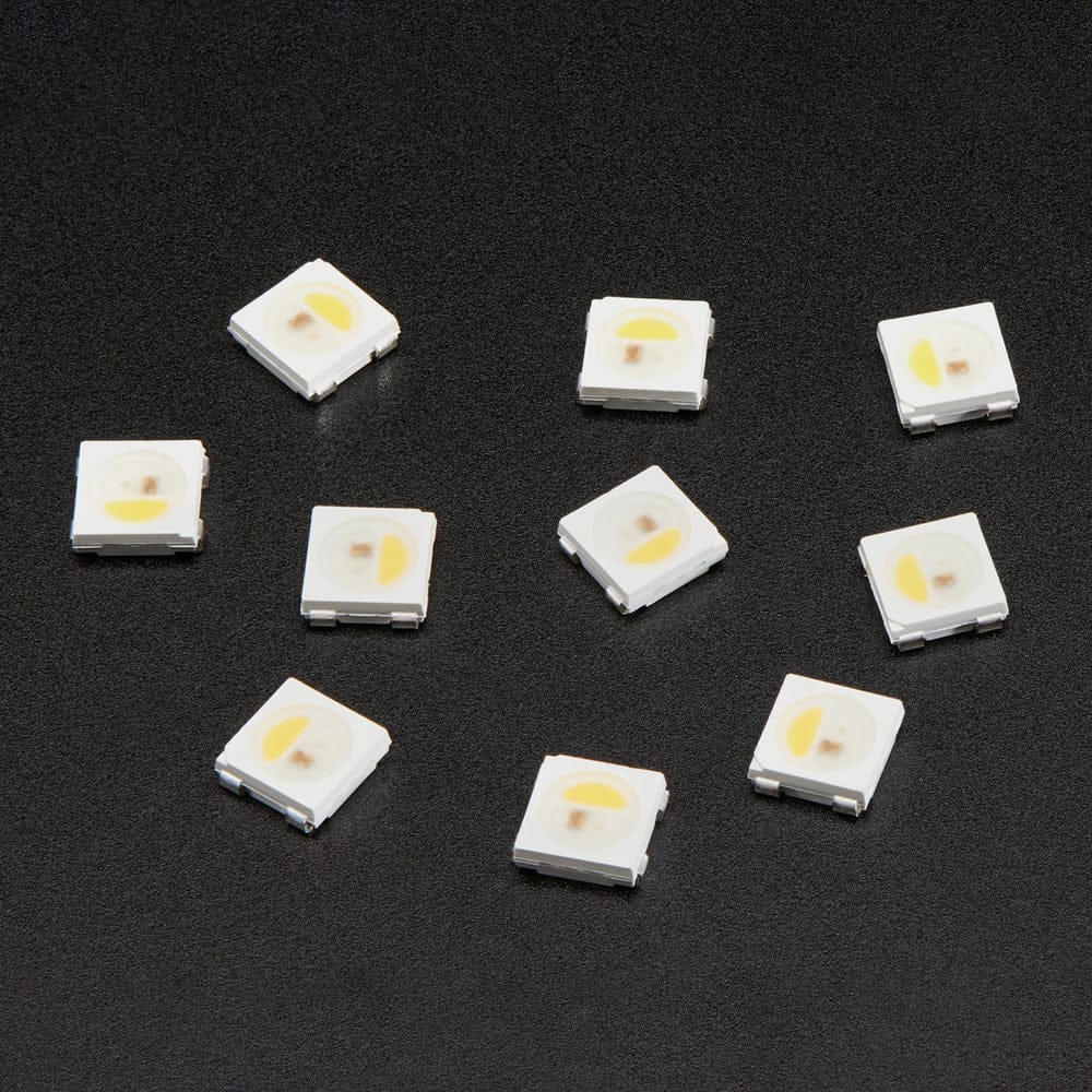 NeoPixel RGBW LEDs w/ Integrated Driver Chip - Warm White (~3000K - White Casing - 10 Pack) - Image 2