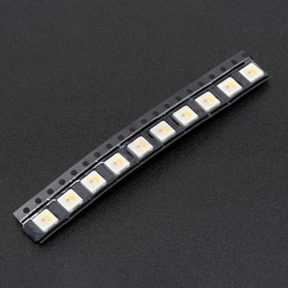 NeoPixel RGBW LEDs w/ Integrated Driver Chip - Warm White (~3000K - White Casing - 10 Pack) - Image 3