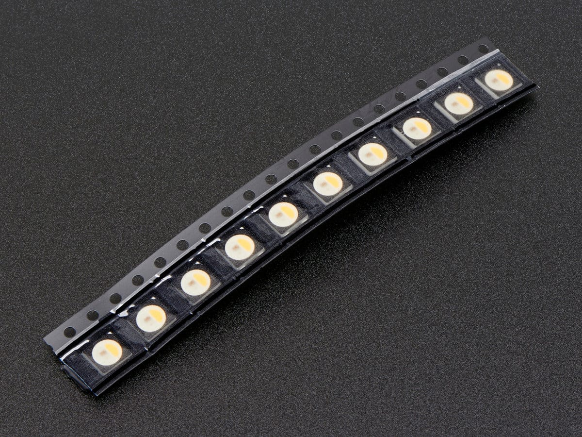 NeoPixel RGBW LEDs w/ Integrated Driver Chip - Warm White (~3000K - Black Casing - 10 Pack) [Discontinued] - Image 3
