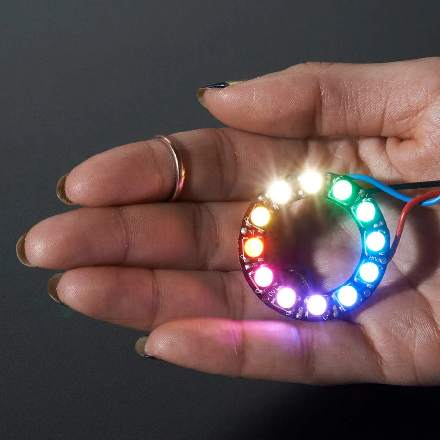 NeoPixel Ring - 12 x 5050 RGBW LEDs w/ Integrated Drivers (Natural White - ~4500K) - Image 4